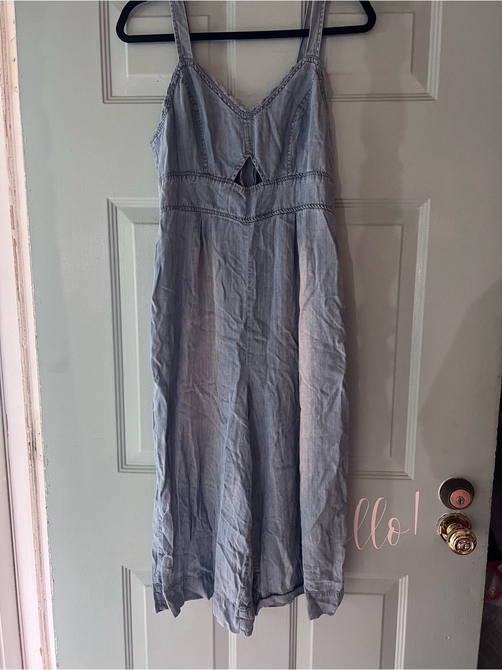 Altar'd State Light Blue Linen-Blend Jumpsuit